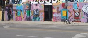 Colorful mural of Black women united