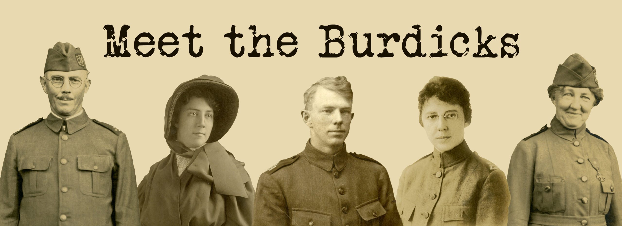 Photo collage of Burdick Family with text Meet the Burdicks
