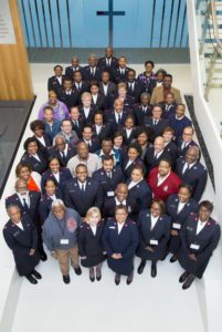 A large group of people posing for a photo