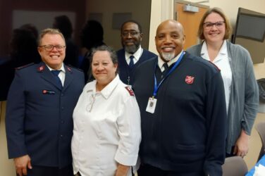 Chicago Freedom Center officers. Left to Right: Captain Elis Pomales-Morales, Captain Ada Diaz Fajardo, Envoy Tyrone Staggers, Captains Corey and Nikki Hughes.